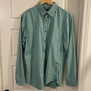Banana Republic Long Sleeve Button Down, Green, Men, L